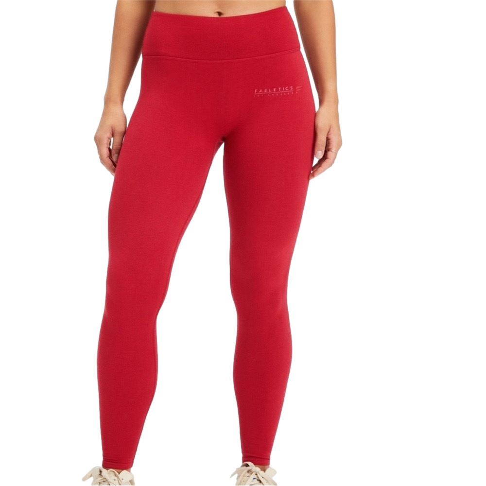 NWT Fabletics Cloud Seamless High-Waisted Leggings Red Size Large